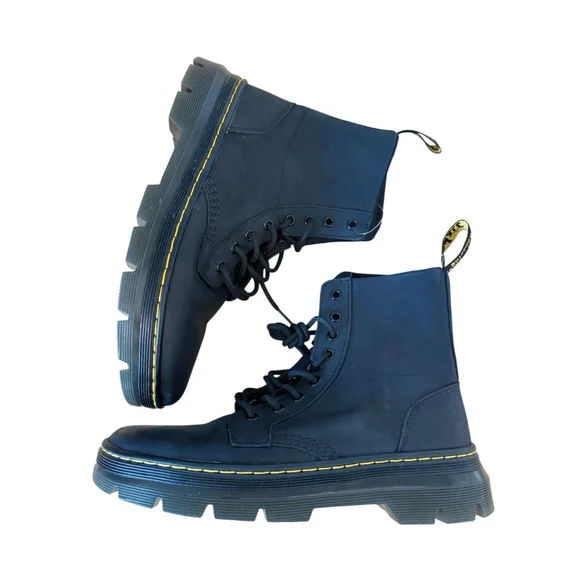 Dr. Doc Martens Boots Combs Leather Black Men's 9 Women’s 10 Unisex 42 EU NWOB - Picture 4 of 9